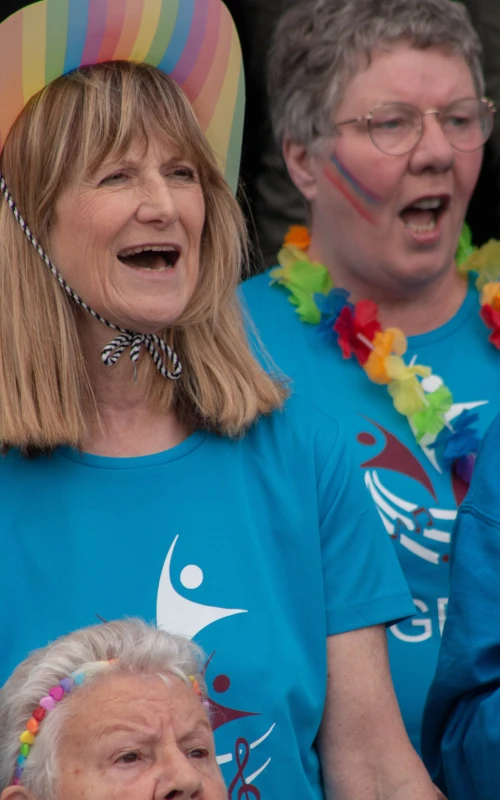 A Singergie member enjoying the performance
