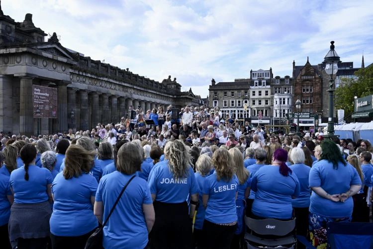 Choir view of the 2025 Fringe Festival performance