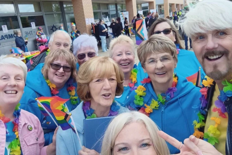 A group of Singergie members at Livingston Pride 2023