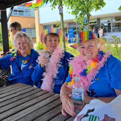 A group of Singergie members at Livingston Pride 2023